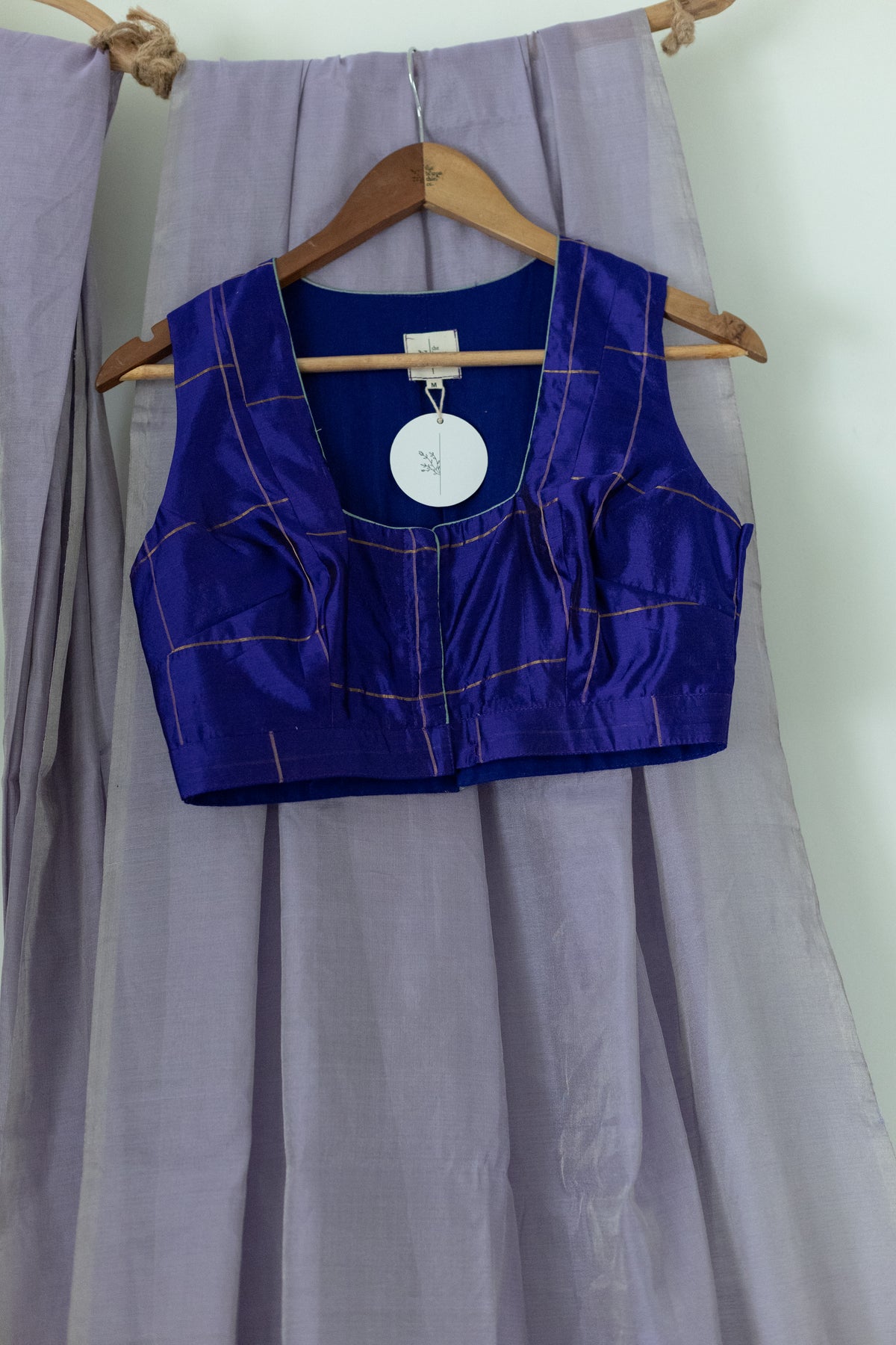 Penny | Chanderi gold checks