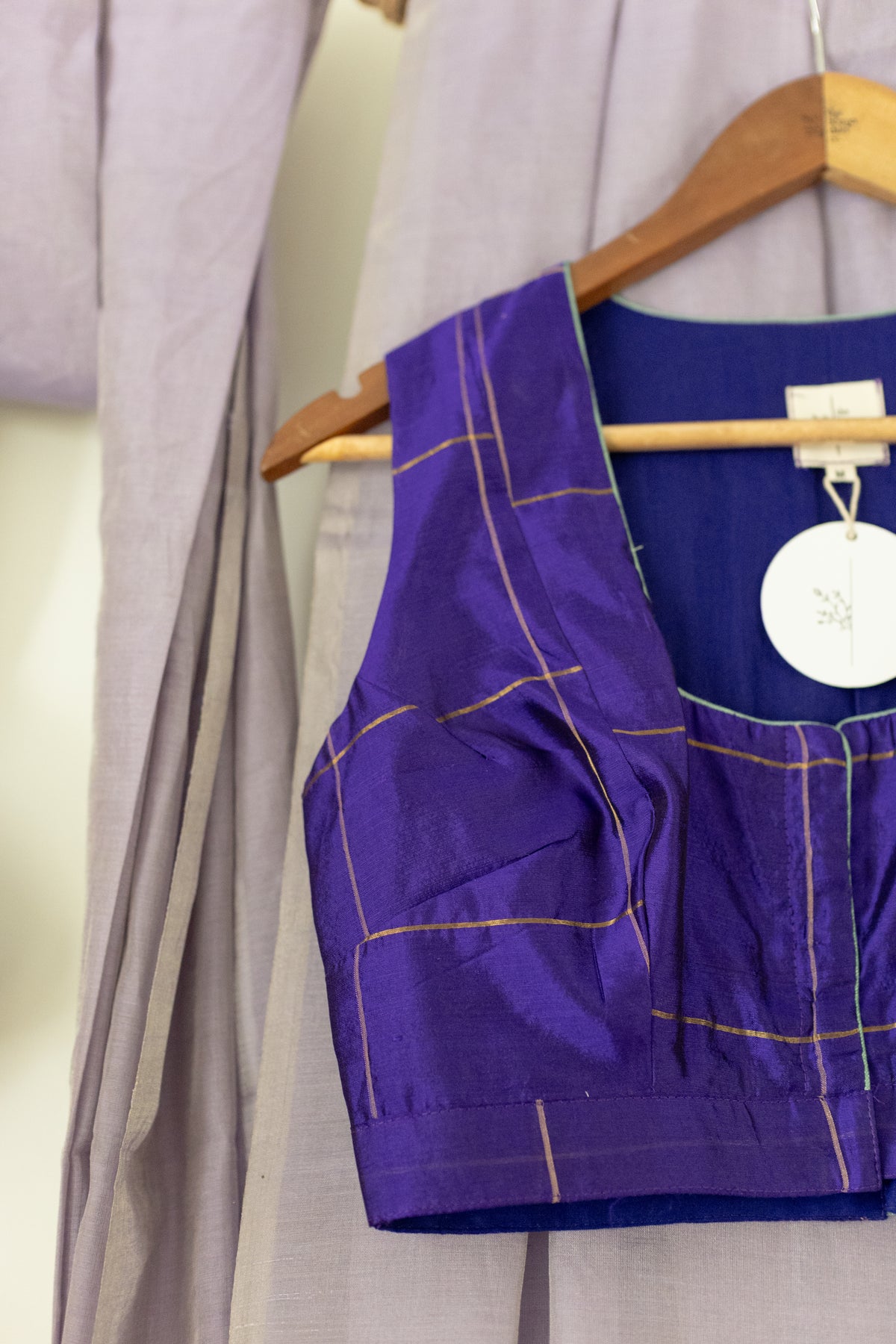 Penny | Chanderi gold checks