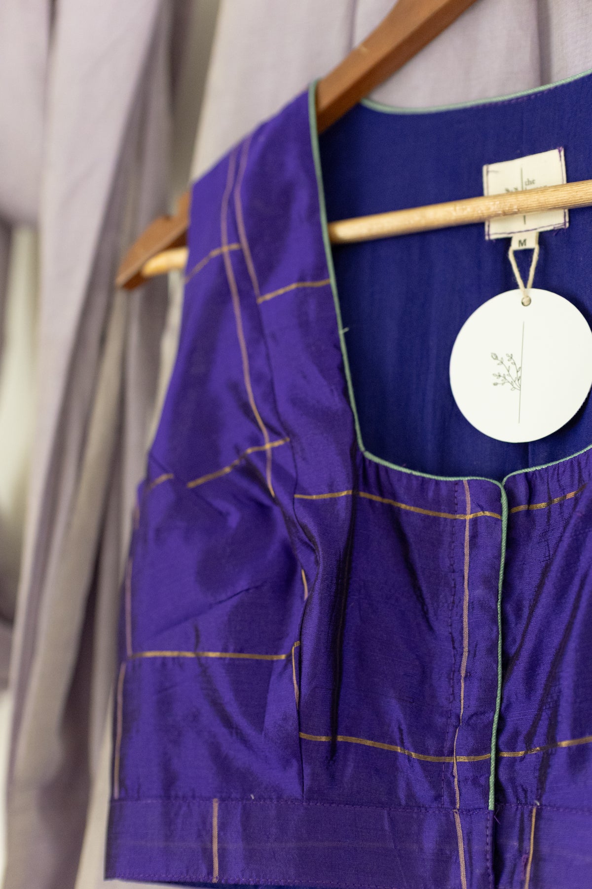 Penny | Chanderi gold checks