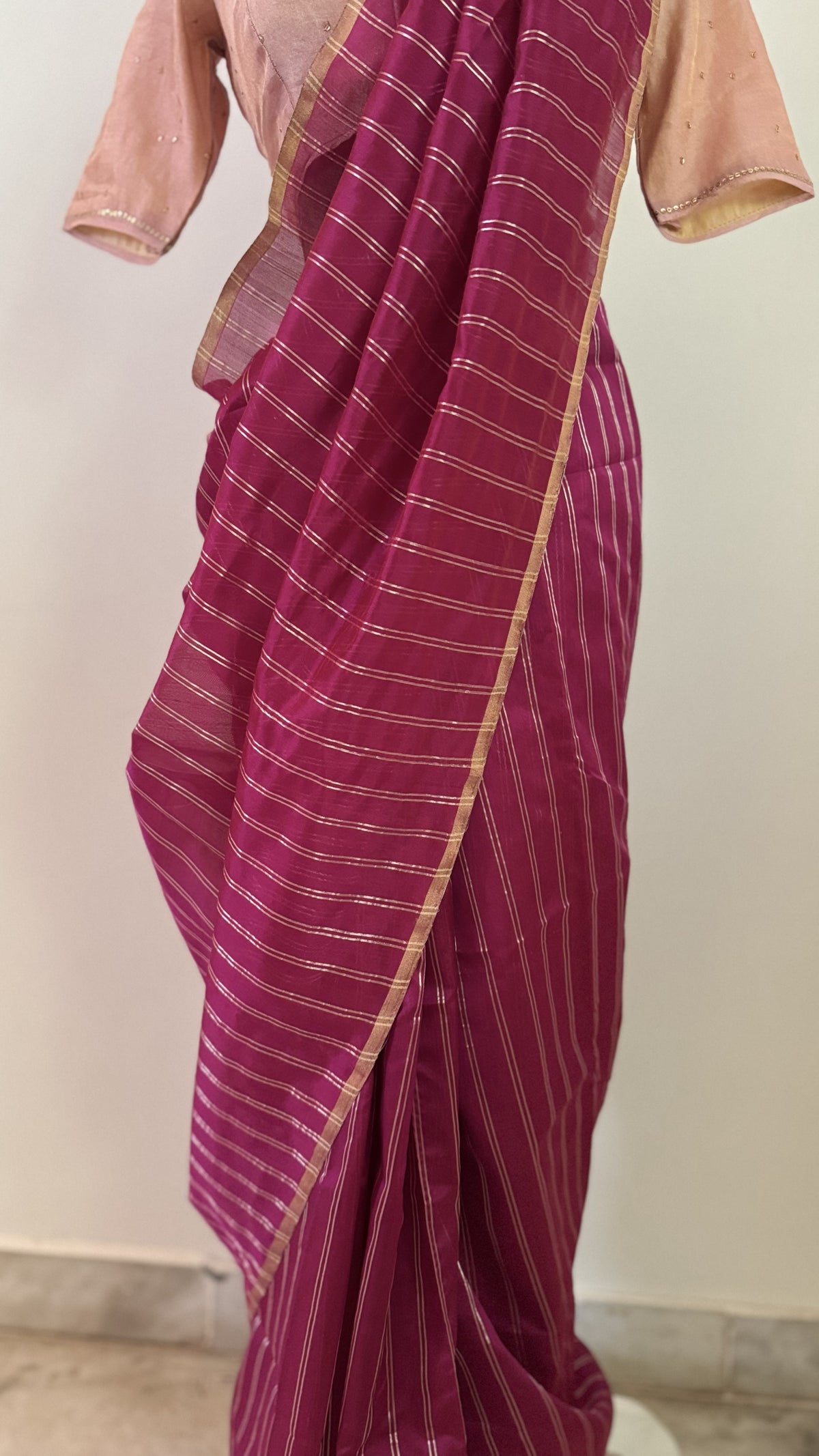 Chanderi sari | Striped