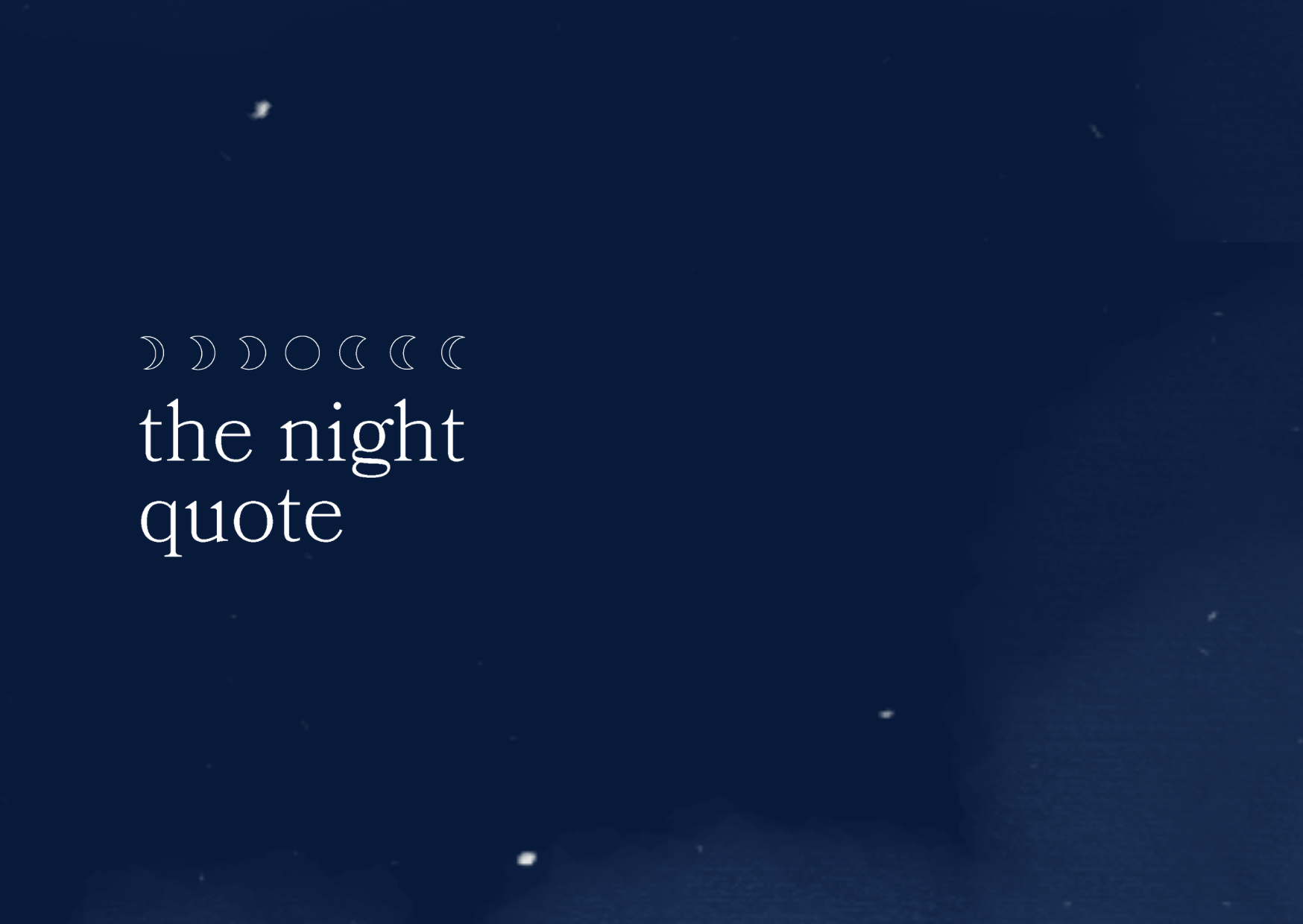 the night quote THE BUTTON THIEF CO.