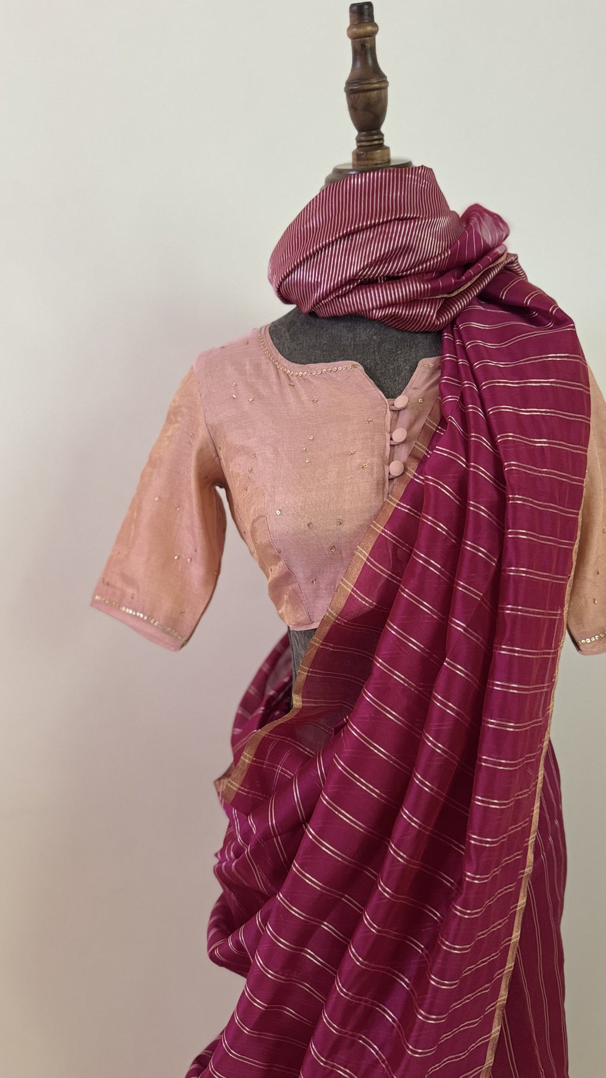 Chanderi sari | Striped