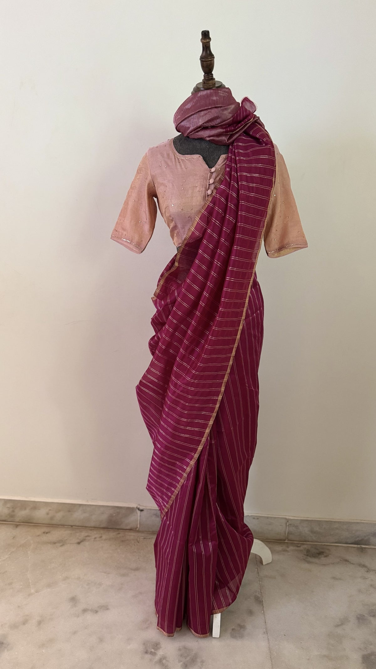 Chanderi sari | Striped