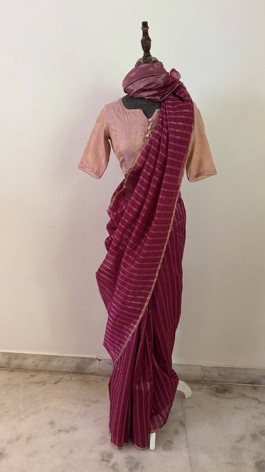 Chanderi sari | Striped