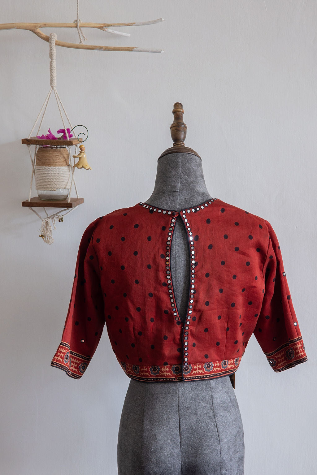 Ajrakh mirror work